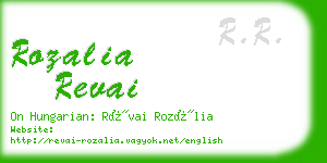 rozalia revai business card